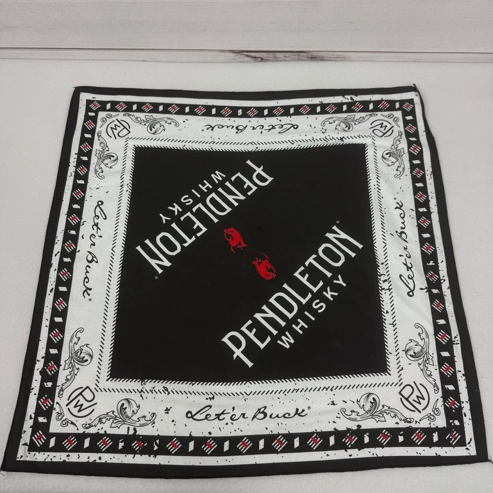 Pendleton Whisky Bandana Scarf Square Logo Print